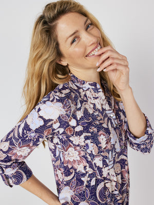 Roz & Ali Bohemian Floral Pintuck Popover - 3