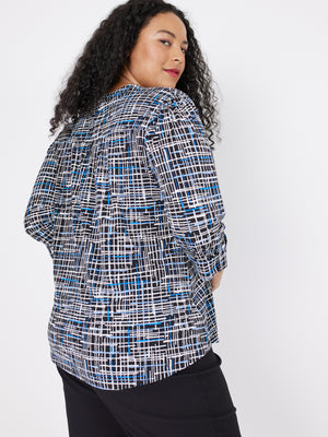 Roz & Ali Window Pane Plaid Popover - Plus - 2