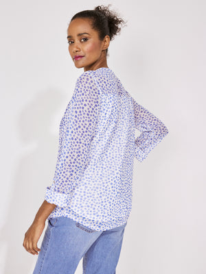 Roz & Ali Blue Mesh Dot Popover - 6
