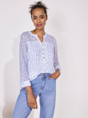 Roz & Ali Blue Mesh Dot Popover - 4
