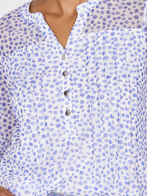 Roz & Ali Blue Mesh Dot Popover - 5