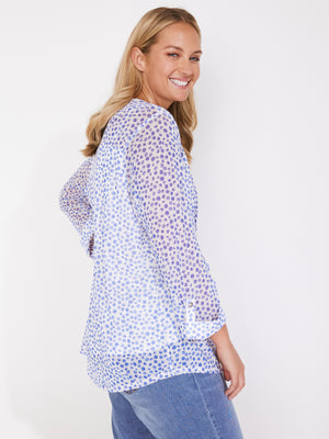 Roz & Ali Blue Mesh Dot Popover - Plus - 2