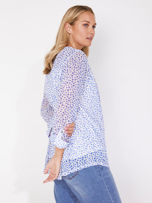 Roz & Ali Blue Mesh Dot Popover - Plus - 7