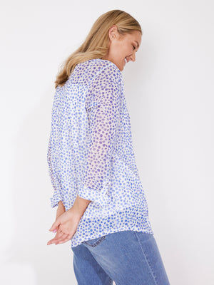 Roz & Ali Blue Mesh Dot Popover - Plus - 4