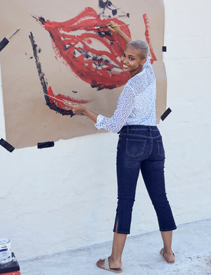 Roz & Ali Blue Mesh Dot Popover - 2