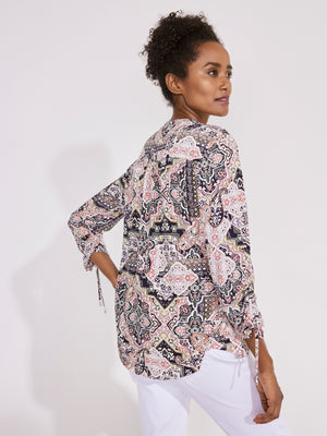 Roz & Ali Tie Sleeve Patchwork Popover - 2
