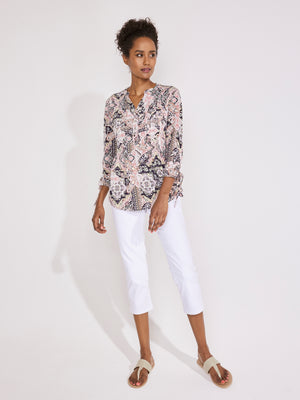 Roz & Ali Tie Sleeve Patchwork Popover - 5