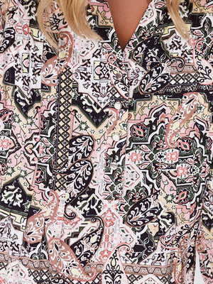 Roz & Ali Tie Sleeve Patchwork Popover - Plus - 4