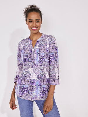 Roz & Ali Denim Friendly Patchwork Popover - 6