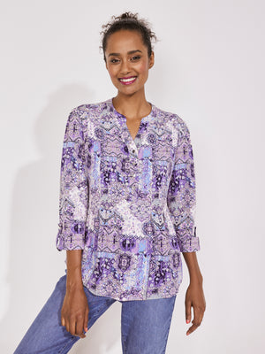 Roz & Ali Denim Friendly Patchwork Popover - 5
