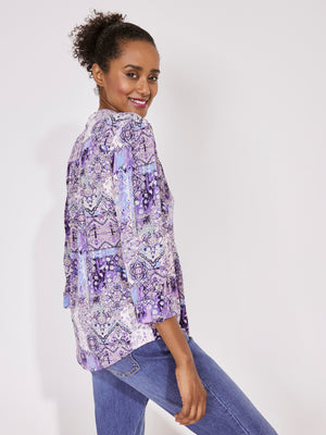 Roz & Ali Denim Friendly Patchwork Popover - 4