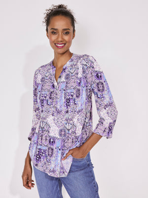 Roz & Ali Denim Friendly Patchwork Popover - 7