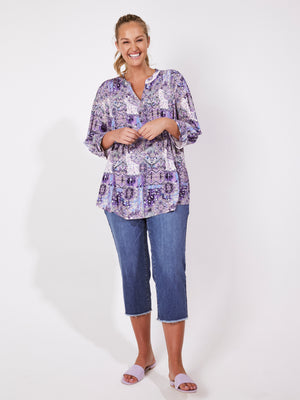 Roz & Ali Denim Friendly Patchwork Popover-Plus - 6