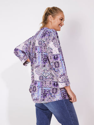 Roz & Ali Denim Friendly Patchwork Popover-Plus - 5