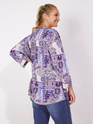 Roz & Ali Denim Friendly Patchwork Popover-Plus - 2