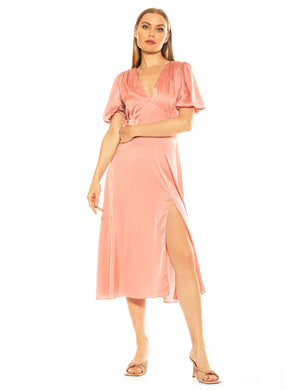 Nola V Neck Puff Sleeve Fit And Flare - 9