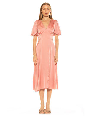 Nola V Neck Puff Sleeve Fit And Flare - 7