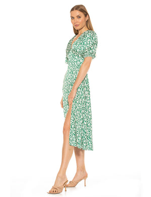 Nola V Neck Puff Sleeve Fit And Flare - 16