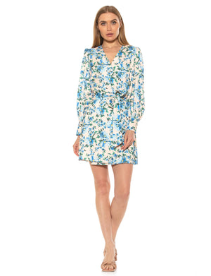 Arya Wrap Dress With Bubble Sleeves - 27