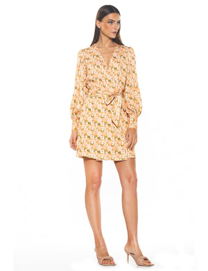 Arya Wrap Dress With Bubble Sleeves - 6