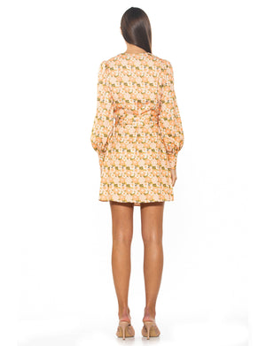Arya Wrap Dress With Bubble Sleeves - 7