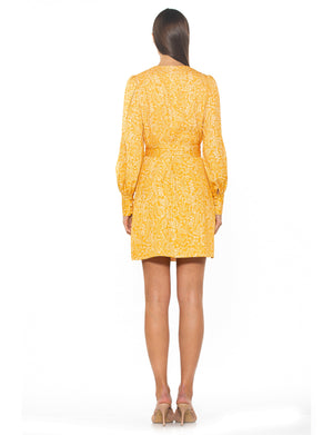 Arya Wrap Dress With Bubble Sleeves - 19