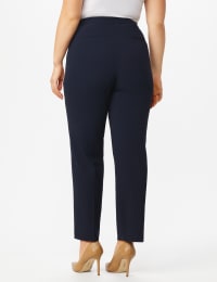 Roz & Ali Secret Agent Pants with Cat Eye Pockets & Zip - Plus - Navy - Back
