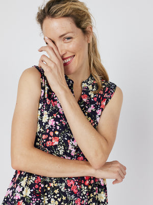 Roz & Ali Sleeveless Botanical Floral Popover - 3