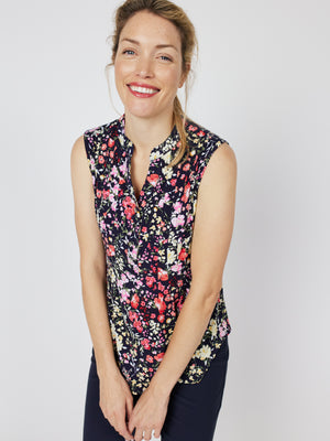 Roz & Ali Sleeveless Botanical Floral Popover - 5