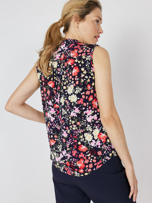 Roz & Ali Sleeveless Botanical Floral Popover - 4