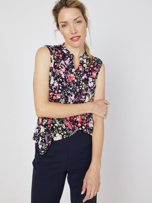 Roz & Ali Sleeveless Botanical Floral Popover - 8