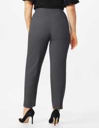 Roz & Ali Secret Agent Pants with Cat Eye Pockets & Zip - Plus - Grey - Back