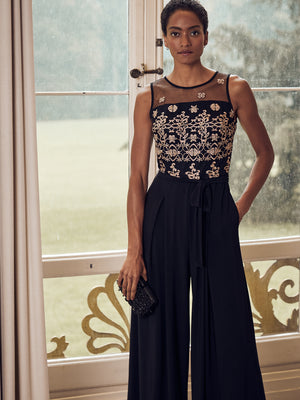 Embroidery Sleeveless Jumpsuit - 9