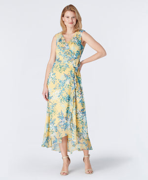 Ruby Side Wrap Ruffle Floral Maxi Dress - 1