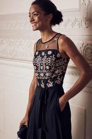 Embroidery Sleeveless Jumpsuit - 6
