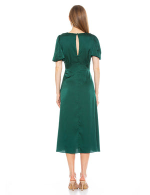 Nola V Neck Puff Sleeve Fit And Flare - 23